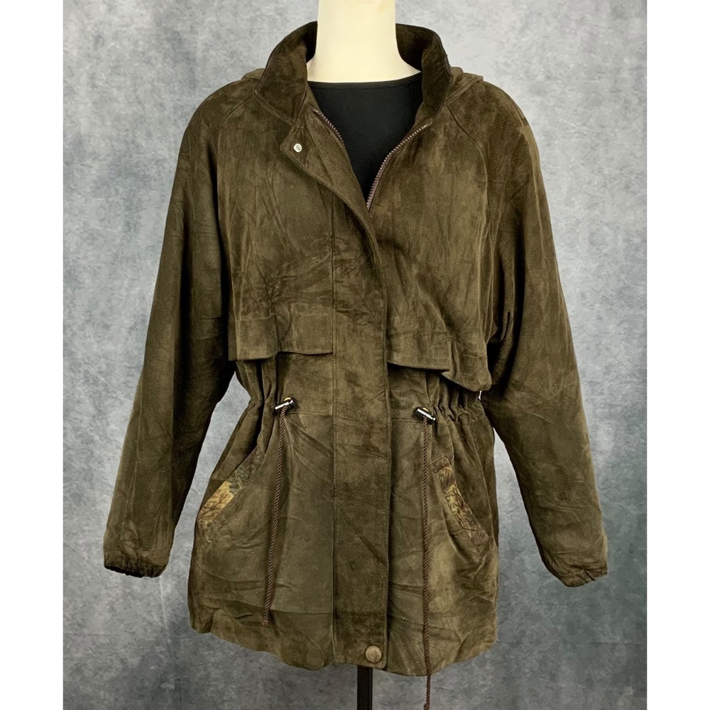 VINTAGE , 80’S BROWN SUEDE COAT , SIZE 8